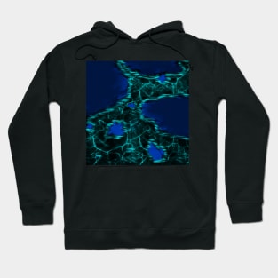 Shallow Waters that gleams Blue at Night Hoodie